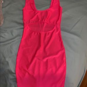 Neon pink dress